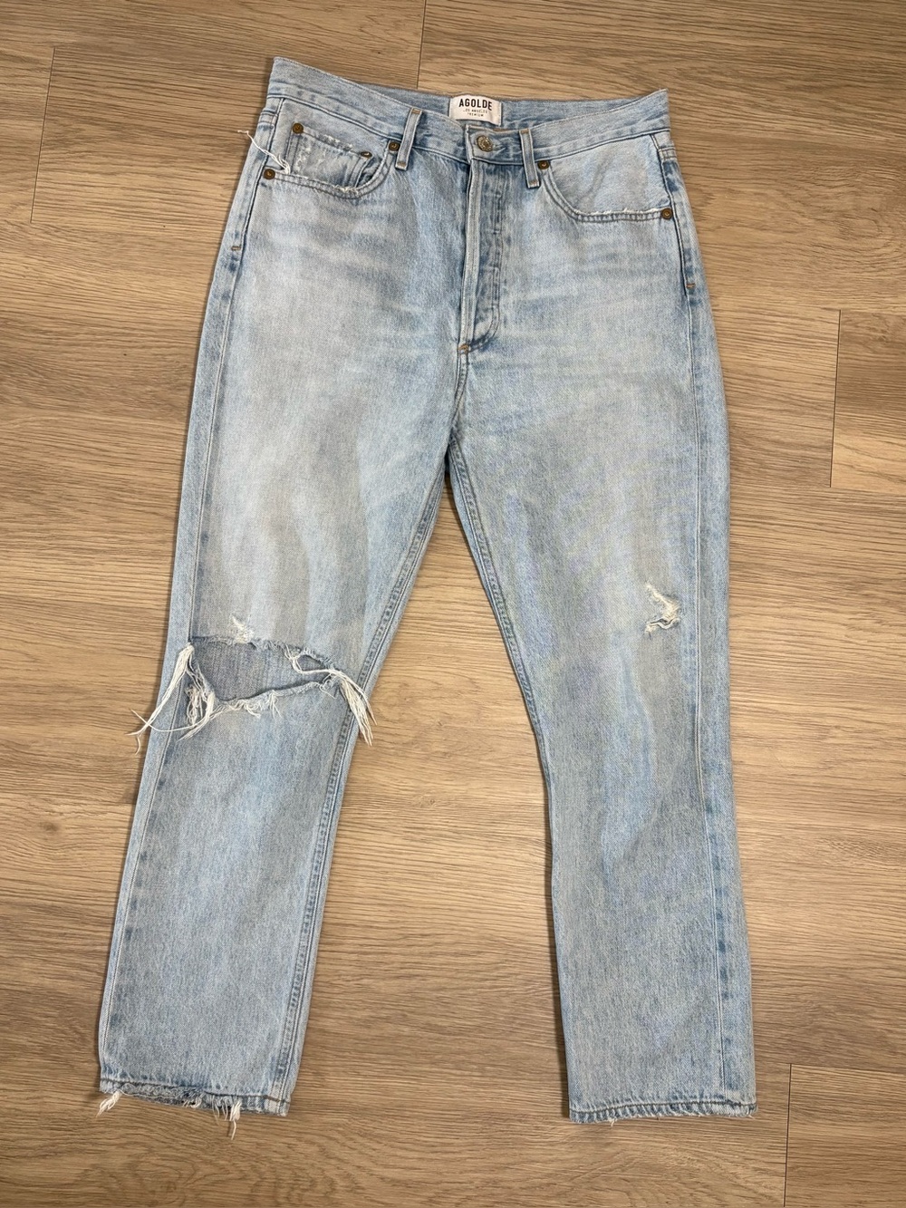AGOLDE Riley Hi Rise Straight Crop Jean Size 28